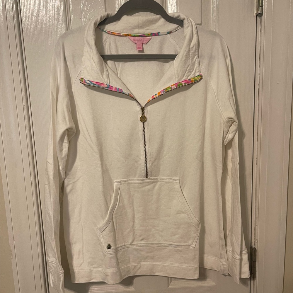 🤍WHITE LILLY PULITZER HALF ZIP POPOVER🤍